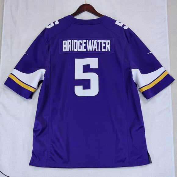 NIKE On Field MN Vikings Teddy Bridgewater #5 NFL Players Jersey Purple Size XL - Picture 11 of 11